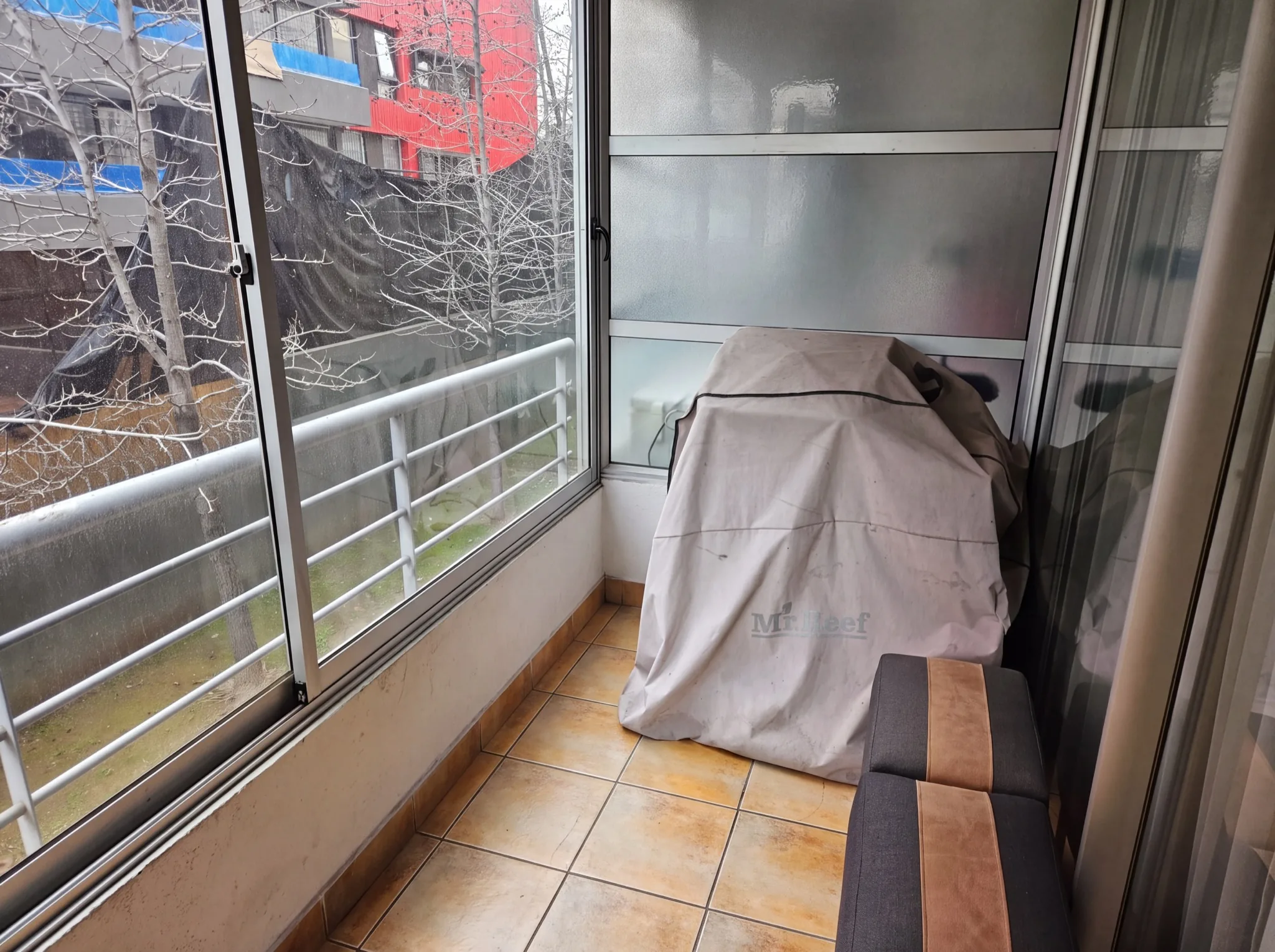 Terraza cerrada del departamento en Antonio Varas, Providencia